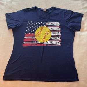 3 for $25! Port and Company Women’s Navy Baseball Cotton‎ Tee, size XXL